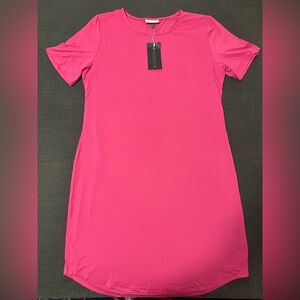 Vibrant Pink Short Sleeve Dress NWT